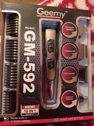Профессиональный Триммер 10 В 1 Geemy Precision Trimmer Машинка для стрижки волос с насадками для бороды, носа и ушей фото от покупателей 11