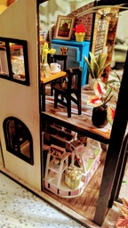 3D Румбокс "Кофейня" Кукольный Дом-Конструктор DIY Coffee Doll House от CuteBee (B07DV)