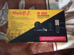Студійний мікрофон конденсаторний Music DJ M-800U зі стійким та вітрозахистом. Чорний із золотим (1638064ЕТ) фото від покупців 19