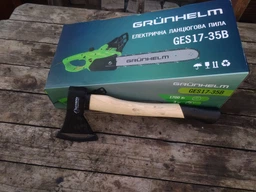 Електропила ланцюгова пила Grunhelm GES17-35B шина 35 см, з легким стартом, для обрізання сучків і чагарників фото від покупців 2