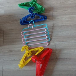 Многоярусная вешалка плечики Hanger MZP для брюк пластмассовые на 5 ярусов голубого цвета