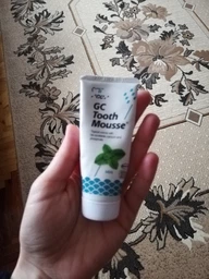 Ремінералізуючий захисний крем GC Tooth Mousse для чутливих зубів з смаком м'яти фото от покупателей 5