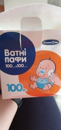 Упаковка ватних пафів Білосніжка 100 (4820180242481)