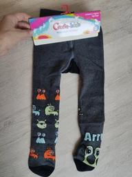Детские колготки 1-1.5 года хлопковые Conte Kids Tip-Top 14С-79СП-481 14 р 80-86 см Темно-серые (4810226381489) фото от покупателей 9