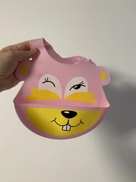 Силиконовый нагрудник-слюнявчик Zupo Crafts с карманом гипоаллергенный Синий фото от покупателей 9