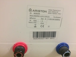 Водонагреватель электрический Ariston ANDRIS LUX 6 OR EU, 6 л, 1500 Вт, белый фото от покупателей 3