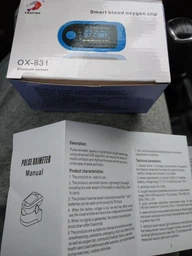 Пульсоксиметр Jziki Blue електронний на палець пульсометр і оксиметром для вимірювання кисню в крові і пульсу фото від покупців 5