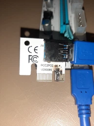 Адаптер-райзер Dynamode PCI-E x1 to 16x, 60 см USB 3.0 Cable 15/6/4-pin Power LED ver.008S White (RX-riser-008S 15/6/4 pin)