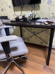 Компьютерный стол Ferrum-decor Дейв 75x140x60 черный ДСП Дуб Сан-Марино 32мм фото от покупателей 2