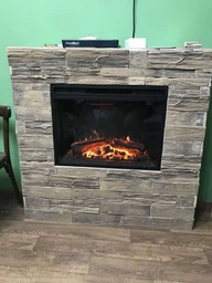 Электрокамин с обогревом Royal Goodfire 26 LED со звуком, дровами и кирпичной кладкой, цветной подсветкой и яркостью пламени, размер 702x510x225 (EF26S) фото от покупателей 1