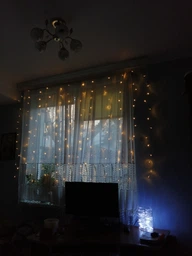 Светодиодная гирлянда Shine Lighting Штора занавесь 156LED 2*1.5 метра Multicolor фото от покупателей 4