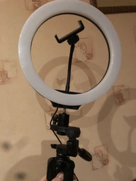 Набор для блогера светодиодная лампа кольцевого света Selfie Ring Light со штативом и гибким держателем для телефона Bluetooth USB Black (LC666-tripod) фото от покупателей 3