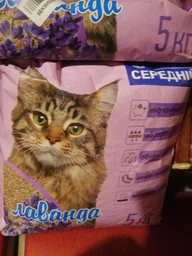 Наповнювач бентонітовий Sani Pet 5 кг середній з лавандою фото від покупців 7