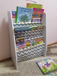 Полка для книг по методике Монтессори Infancy Зигзаг Серый фото от покупателей 1