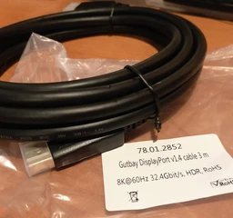 Кабель монітора-сигнальний Gutbay DisplayPort M/M 2.0m v1.4 8K@60Hz 19p D=7.0mm HDR чорний(78.01.2876) фото от покупателей 4