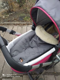 Зимний конверт-чехол на овчине в коляску,на санки For Kids Maxi (Красный)