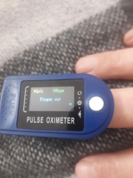 Пульсометр оксиметр напальченый (пульсоксиметр) Promise RZ50D Blue фото от покупателей 3