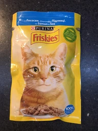 Влажный корм для взрослых кошек Purina Friskies кусочки в подливе с лососем (26х85г) фото от покупателей 7