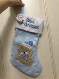Носок для подарков Christmas Decoration Baby's first Christmas 25x1x41 см Blue (CAA895030_blue)