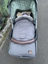 Зимний конверт-чехол на овчине в коляску,на санки For Kids Maxi (Красный) фото от покупателей 15