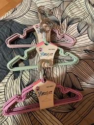 Набор 10 шт детские плечики Hanger 30 см бирюзового цвета металлические в силиконовом покрытии