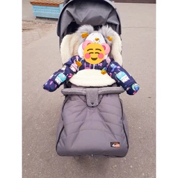 Зимний конверт-чехол на овчине в коляску,на санки For Kids Maxi (Красный) фото от покупателей 9