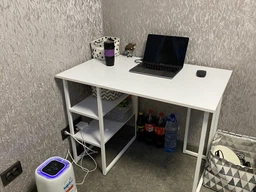 Компьютерный стол Ferrum-decor Кевин 75x120x60 белый ДСП Дуб Сан-Марино 16мм фото от покупателей 3