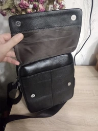 Сумка планшет через плечо мужская из натуральной кожи Laras K105206 Black (ROZ6300004269) фото от покупателей 3