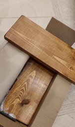 DVK Полка Настенная Лофт 43х15х3.6см Rustic Сосна покрыта маслами цвет Черный 1шт. фото от покупателей 10