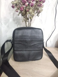 Сумка планшет через плечо мужская из натуральной кожи Laras K105206 Black (ROZ6300004269) фото от покупателей 6