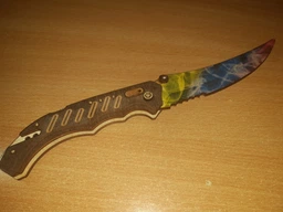 Нож детский деревянный раскладной Флип Marble Fade из CS GO, Сувенир Декор