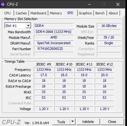 Модуль пам'яті SO-DIMM DDR4 16GB 2666MHz AMD (R7416G2606S2S-U)