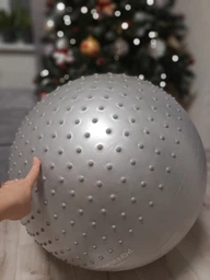 Мяч для фитнеса (фитбол) полумассажный PowerPlay 4003 Ø65 cm Gymball Зеленый + насос (PP_4003_65_Green) фото от покупателей 16