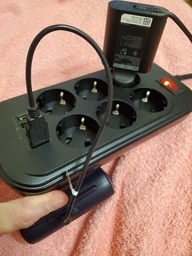 Мережевий фільтр-подовжувач ColorWay 6 розеток/4 USB 2 м Black (CW-CHE64B) фото від покупців 8