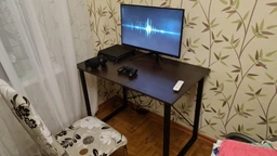 Компьютерный стол Ferrum-decor Дейв 75x140x60 черный ДСП Дуб Сан-Марино 16мм