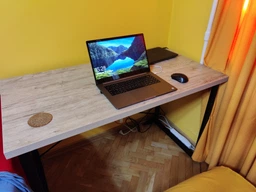 Компьютерный стол Ferrum-decor Дейв 75x140x60 черный ДСП Дуб Сан-Марино 32мм