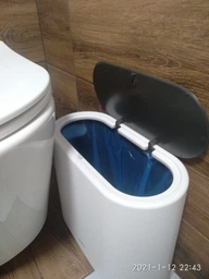 Відро для сміття MBM HOME вузьке BP-14 WHITE/BLACK пластикове біле/чорне фото від покупців 1