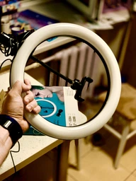 Профессиональная кольцевая светодиодная LED Ring лампа 26 см. 20 ват с держателем для телефона и штативом от 80-210 см фото от покупателей 8