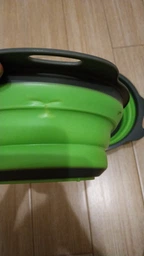 Друшляк силіконовий складаний 2 шт в комплекті Collapsible filter Baskets (великий + маленький) Зелений TRG-65270 фото від покупців 3