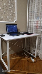 Комп'ютерний стіл Ferrum-decor Дейв 75x100x60 білий ДСП Дуб Сан-Маріно 16мм