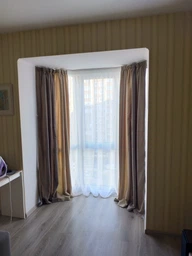 Комплект Декорин Диамант Дабл серые шторы 200x270 см 2 шт вуаль тюль 500х270 1 шт Серые с белым фото от покупателей 2