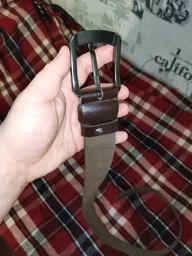 Ремень мужской из натуральной кожи Laras VN-GEN4R-115 см Черный (ROZ6206113802) фото от покупателей 5