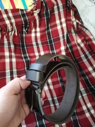 Ремень мужской из натуральной кожи Laras VN-GEN4R-115 см Черный (ROZ6206113802) фото от покупателей 7