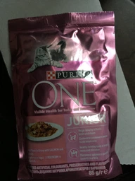 Вологий корм для кошенят Purina One Junio з лососем в гриль соусі 24 х 85 г 24х85г(7613038224466) фото від покупців 15