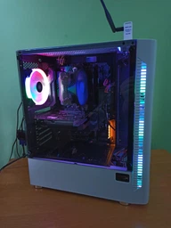 Корпус 1stPlayer D4-BK-R1 Color LED Black без БП