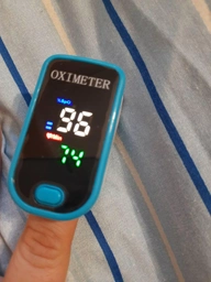 Пульсоксиметр на палець для вимірювання пульсу і сатурації крові Pulse Oximeter з батарейками фото від покупців 5