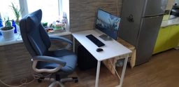 Компьютерный стол Ferrum-decor Дейв 75x100x60 белый ДСП Дуб Сан-Марино 16мм фото от покупателей 18