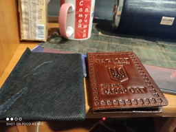 Обкладинка на паспорт Shvigel leather-16132 Сіра фото від покупців 5
