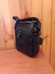 Сумка кросс-боди через плечо мужская из натуральной кожи Laras K10223-black Черная (ROZ6400008840) фото от покупателей 7