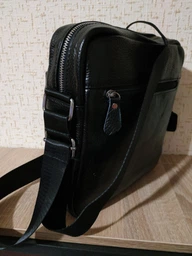 Мужская сумка кожаная Laras k109980-1 Black (ROZ6300004318) фото от покупателей 5